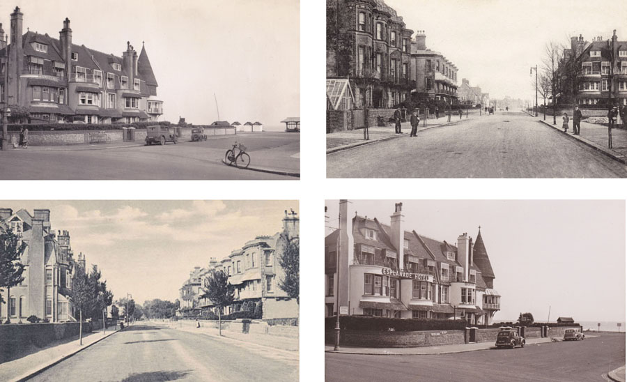 Four shots showing the location of "The Haven" in The Esplanade, Worthing.