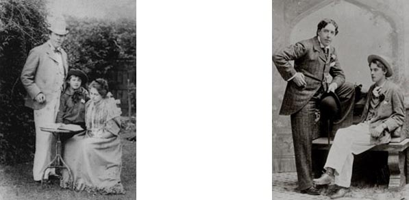 Oscar, Constance Wilde and Cyril © Merlin Holland; Oscar Wilde and Bosie © National Portrait Gallery
